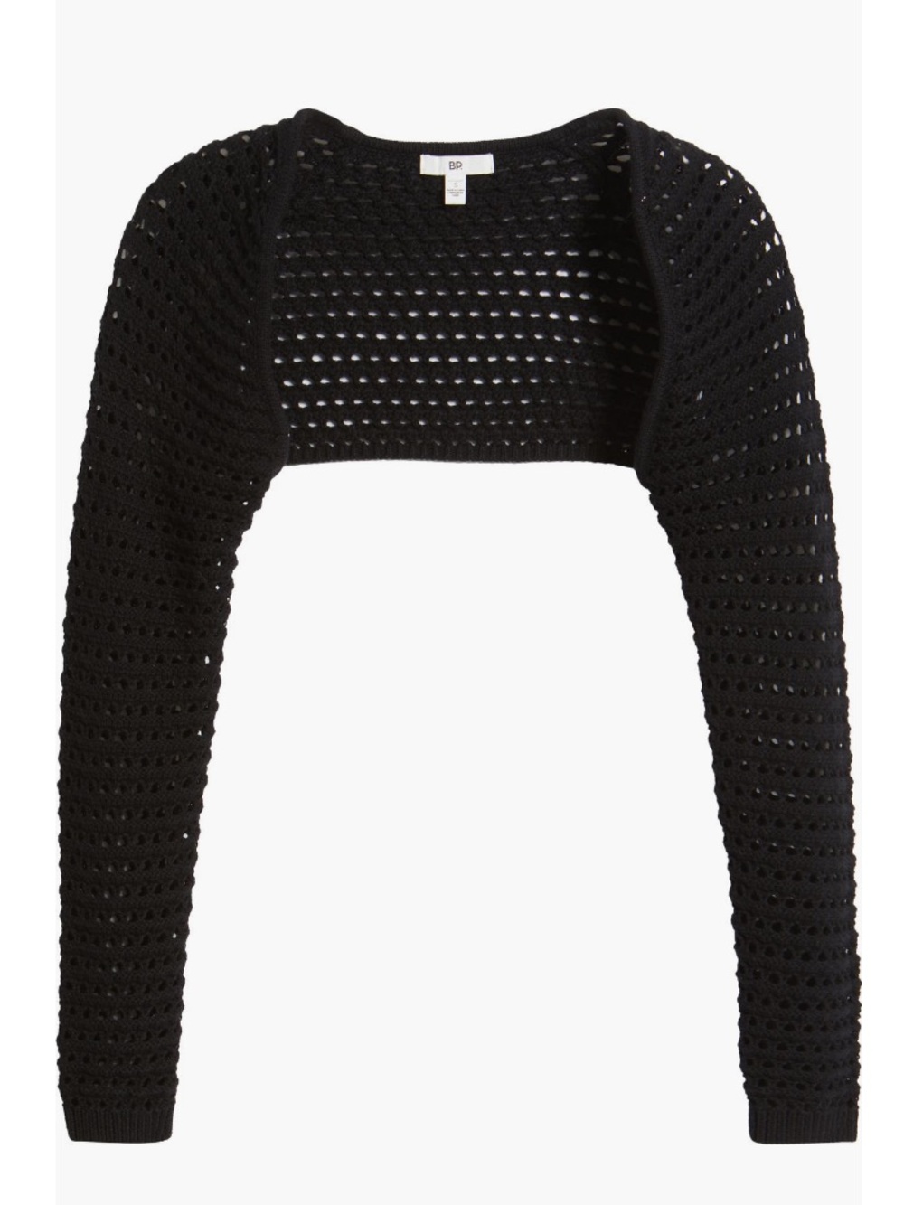 bp Black Openwork Sweater Shrug - Picture 2 of 12